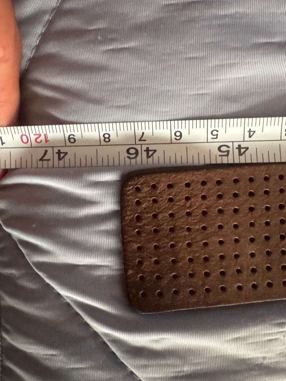 VINTAGE Volcom Brown Perforated Leather Belt with Brass-Tone Emblem Buckle